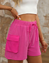 Drawstring High Waist Shorts