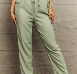 Tie Waist Long Pants