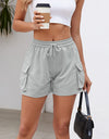 Drawstring Elastic Waist Shorts with Pockets