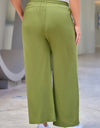 Plus Size Drawstring Straight Pants with Pockets