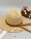 Wide Brim Paper Braided Hat