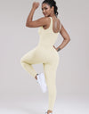 Wide Strap Sleeveless Active Jumpsuit