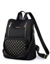 Zipper Pocket Beaded Backpack