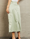 HYFVE Just In Time High Waisted Cargo Midi Skirt