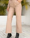 Drawstring Wide Leg Long Pants