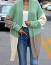Color Block Long Sleeve Cardigan