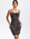 Rhinestone Sweetheart Neck Mini Cami Dress