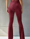 Ribbed High Waist Flare Pants