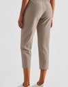 Elastic Waist Cropped Sports Pants