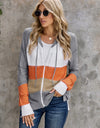 Zip-Up Raglan Sleeve Openwork Hooded Cardigan