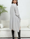 Open Front Dropped Shoulder Cardigan