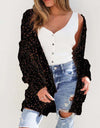 Multicolored Open Front Cardigan