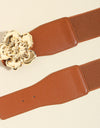 Flower Alloy Buckle Elastic Belt