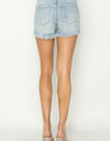 RISEN Raw Hem Denim Shorts