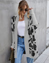 Leopard Pattern Fuzzy Cardigan