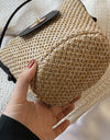 Adored Straw Bucket Bag