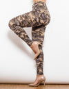 Full Size Camouflage Buttoned Leggings