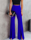 Front Slit Flare Leg Pants