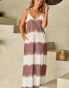 Tie-Dye V-Neck Maxi Cami Dress