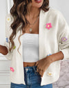 Floral Long Sleeve Open Front Cardigan