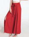 Tied Slit Wide Leg Pants