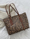 PU Leather Leopard Tote Bag