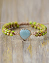 Handmade Heart Shape Natural Stone Bracelet