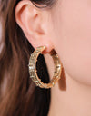 18K Gold-Plated Alloy C-Hoop Earrings