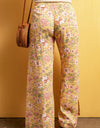 Floral Slit Wide Leg Pants