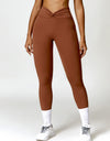 Twisted High Waist Active Pants with Pockets