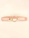 Double Ring Buckle Elastic PU Belt