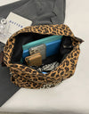 Leopard Contrast Adjustable Strap Shoulder Bag