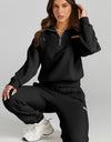 Quarter Zip Top and Drawstring Pants Active Set