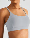 Spaghetti Strap Round Neck Sports Bra