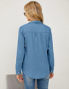 Pocketed Button Up Long Sleeve Denim Shirt