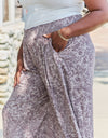 GeeGee In The Works Plus Size Printed Wide Leg Pants