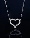 1 Carat Moissanite Heart Pendant Chain-Link Necklace