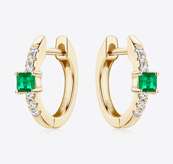 Lab-Grown Emerald Earrings