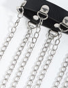 Fringed Chain PU Leather Belt