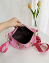 PU Leather Multi Zipper Shoulder Bag