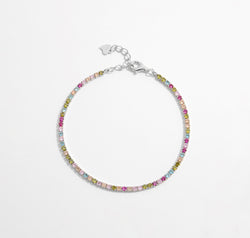 Inlaid Zircon 925 Sterling Silver Bracelet