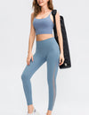 Wide Waistband Slim Fit Long Sports Pants