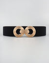 Geometric Buckle Elastic Wide Belt