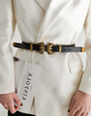 Double Buckle PU Leather Belt