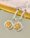 Platinum-Plated 2 Carat Moissanite Drop Earrings