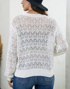 Openwork V-Neck Cardigan