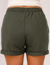 Drawstring Waist Cuffed Shorts