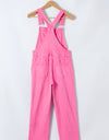 Distressed Pocketed Wide Strap Denim Overalls