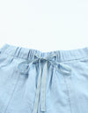 Drawstring Elastic Waist Pocket Shorts