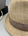 Short Brim Jute Cloth Hat